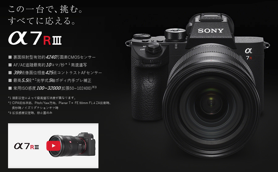 購入レビュー｜デジタル一眼カメラSONY α7R Ⅲを購入しました