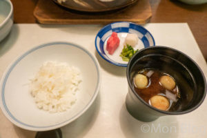 白飯と止め椀と香の物